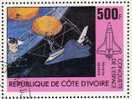 Space Shuttle Fähre USA Elfenbeinküste 684+Block 17 O 4€ Raumfahrt Rakete Bloque Hojitas M/s Bloc Sheet Bf Ivoire Africa - Stati Uniti