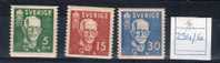 SVEZIA / SVERIGE 1938 -  COMPLEANNO RE GUSTAVO -  * Rif.254/56 - Unused Stamps