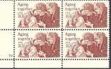 US Scott 2011 - Plate Block Of 4 Left Lower Plate No 2 - Aging Together 20 Cent - Mint Never Hinged - Plattennummern