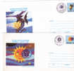 SOLAR ECLIPSE,1999 Very Rare 2 Cover Stationery Obliteration Concordante Valiug & Turnu Ruieni - Romania. - Astrology