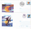 SOLAR ECLIPSE,1999 Very Rare 2 Cover Stationery Obliteration Concordante Ocnele Mari  & Resita - Romania. - Astrologie