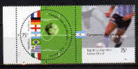 Argentina´02 YT2299-00 Emisión Conjunta De Los Campeones Mundiales De Fútbol. Banderas, Balón, Jugador Argentino - Unused Stamps