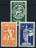 Greece C71-73 Mint Never Hinged Airmail Set From 1954 - Nuevos