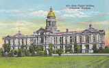 Ph-CPSM Etats Unis Cheyenne (WY Wyoming) State Capitol Building, Petit Format - Cheyenne
