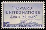 1945 USA UN Peace Conference Stamp Sc#928 Famous Roosevelt Olive Branch - Other & Unclassified