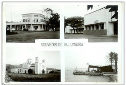 BUJUMBURA-PHOTO ORIGINALE-MULTIVUES-HOTEL LE GRILLON-POSTE TELEGRAPHE TELEPHONE-EGLISE-YACHT-CLUB - Burundi