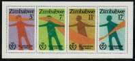 Photo Color Proof, Zimbabwe Sc438-41 Disabled Year, ( Deluxe, Epreuve, De Luxe ) - Handicap