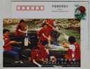 River Rafting On Rubber Boat,China 2002 National 3A Level Scenic Spot Shuangxi Tour Advertising Postal Stationery Card - Rafting