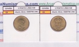 ESPAÑA / FRANCO   1  PESETA   1.966 #68  Aluminio-Bronce  KM#796  SC/UNC    T-DL-9256 - 1 Peseta