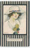 MAUZAN L. A. Lovely Woman With Hat, Near EX Cond. PC Mailed 1920, Stamp Missing - Busi, Adolfo