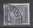 Italia   -   1947.   Segnatasse  5 £    Filigrana Ruota.   Viaggiato, Bello - Sonstige & Ohne Zuordnung