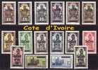 Cote D'Ivoire 1933   N° 88 / 103  Neuf  X  Série Compléte 16 Val. - Nuovi