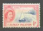 Cayman Islands 1955 SG. 148   1/4 C. Queen Elizabeth II & Cat Boat MNH** - Cayman (Isole)