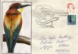 USA.Celebrating Wisconsin On Stamps. Madison., American Robin Bird. Lettre - Enveloppes évenementielles