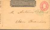 Around  1860 -1870 USA  Wells Fargo Entier Postal Postal Stationery  Diligence Postale  Mail Coach  Railway - Stage-Coaches