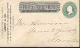 Around  1860 -1870 USA  Wells Fargo Entier Postal Postal Stationery  Diligence Postale  Mail Coach  Railway - Stage-Coaches