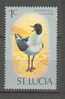 St. Lucia 1976 SG. 415   1 C. Bird Vogel Laughing Gull MNH** - St.Lucia (1979-...)