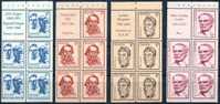 Australia 1970 Famous Australians 4 Blocks Of 5 Stamps With Tab MNH - Ungebraucht