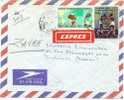 REF LGM - ZAÏRE - LETTRE AVION EXPRES KINSHASA / TOULOUSE 20/3/1974 (?) - Used Stamps