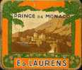 (cigarettes) LAURENS "Prince De Monaco" - Ancienne Boîte En Fer Blanc - Cajas Para Tabaco (vacios)