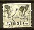 SWEDEN 1967 Dancing Cranes - 1k. - Green FU - Gebraucht