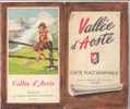 B0211 Brochure Turistica VALLE D´AOSTA - CARTA PLASTIGRAFICA Saiga Anni ´50 Con Foto In Nero/ill. Musati - Turismo, Viajes