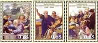 VATICANO – VATICAN CITY - VATICAN - 2009 - RAFFAELLO: LA DISPUTA DEL SACRAMENTO - 3 ValorI - ** - Unused Stamps