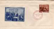 ROUMANIE 20IEME ANNIVERSAIRE DES GREVES DE GRIVITA ( 1933 1953 ) ERREUR DE DATE SUR L ILLUSTRATION DE L ENVELOPPE 1955 - FDC