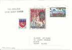 N° Y&t 1510+1425+1644  LETTRE  ST ISMIER Vers  BLAYE - Storia Postale