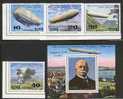 KOREA NORTH 1988 ZEPPELINS  SET + MS  MNH - Zeppeline