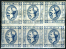 Italia-A.00014 - 1963 - Sassone: N.13 (++) MNH - Blocco Di 6 - Varietà 13d - Privi Di Difetti Occulti. - Mint/hinged