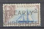 Barbados 1950 SG. 276    8c. King George VI & Schooner Francis W. Smith - Barbades (...-1966)