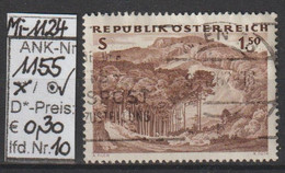 1962 - ÖSTERREICH - SM A. Satz "Österreichischer Wald" - S 1,50 Sepia - O Gestempelt - S. Scan  (1155o 10-13   At) - Gebraucht