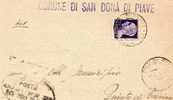 1946 LETTERA   COMUNE DI SAN DONA DI PIAVE VENEZIA - Marcophilie