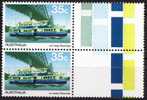 Australia 1979 Ferries And Steamers 35c Lady Denman Pair MNH With Gutter - Ungebraucht