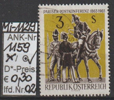 1963  - ÖSTERREICH - SM  "Pariser Postkonferenz 1863 Bis 1963" 3 S Zweifärbig -  O  Gestempelt - S. Scan (1159o 02   At) - Usados