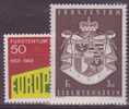 ⭐ Liechtenstein - YT N° 454 Et 455 ** - Neuf Sans Charnière ⭐ - Unused Stamps