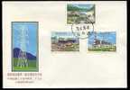 FDC Taiwan 1986 Electric Power Stamps Reservoir Dam Architecture Atom Hydraulic Thermo Nuclear - FDC