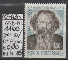 1963 - ÖSTERREICH - SM "100. Geburtstag V. Hermann Bahr" S 1,50 Zweif. -  O Gestempelt -  S. Scan (1160o 05   At) - Oblitérés