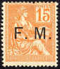 France M1 Mint Hinged 15c Orange Franchise Militaire From 1901 - Neufs