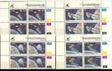 Block 4 With Margins-South Africa Ciskei 1992 Space Year Stamps Satellite Astronomy - Ciskei