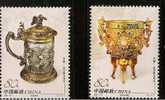 China 2006-18 Gold And Silver Vessels Stamps Joint China & Poland Wine - Vins & Alcools