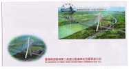 FDC 2000 Taiwan Freeway Stamp S/s Bridge River Forest Scenery - FDC