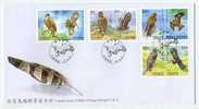 FDC 1998 Conservation Of Bird Stamps Eagle Kite Fauna Feathers Snake - Serpenti