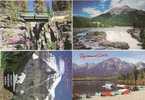 Mount Robson Park Pyramis Lake - Canadian Rockies - Maligne Canyon  -4 Cpm     (15688) - Cartes Modernes