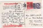 2 Timbres : Aérien Yvert N°69 Et  N°818 / Carte De 1969 Pour La France , 2 Scans - Briefe U. Dokumente