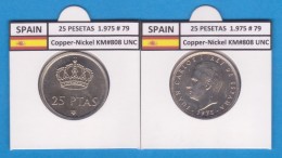 ESPAÑA /JUAN CARLOS I    25  PESETAS  Cu Ni  1.975 #79    KM#808    SC/UNC     T-DL-9422 - 25 Peseta