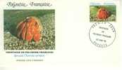 PJPF0247 Bernard L Ermite Terrestre 247 Polynesie Francaise 1986 FDC Premier Jour - Crostacei