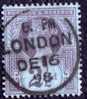 GRAN BRETAGNE - BREAT BRITAIN - 1887 Nr 114 SCOTT 2 1/2 D REGINA VITTORIA GIUBILEO -ANNULLO LONDON  - 6 PM 16 DE 98 - Gebraucht