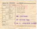 Tarif, 1949  - EMA Havas - Etiquette  Colis Fatiguée  (F021) - Postal Rates